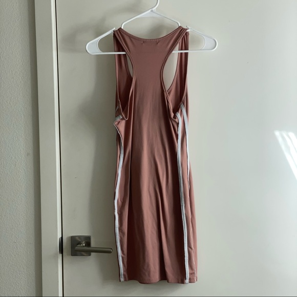 Pink stripped mini dress. - Picture 3 of 4